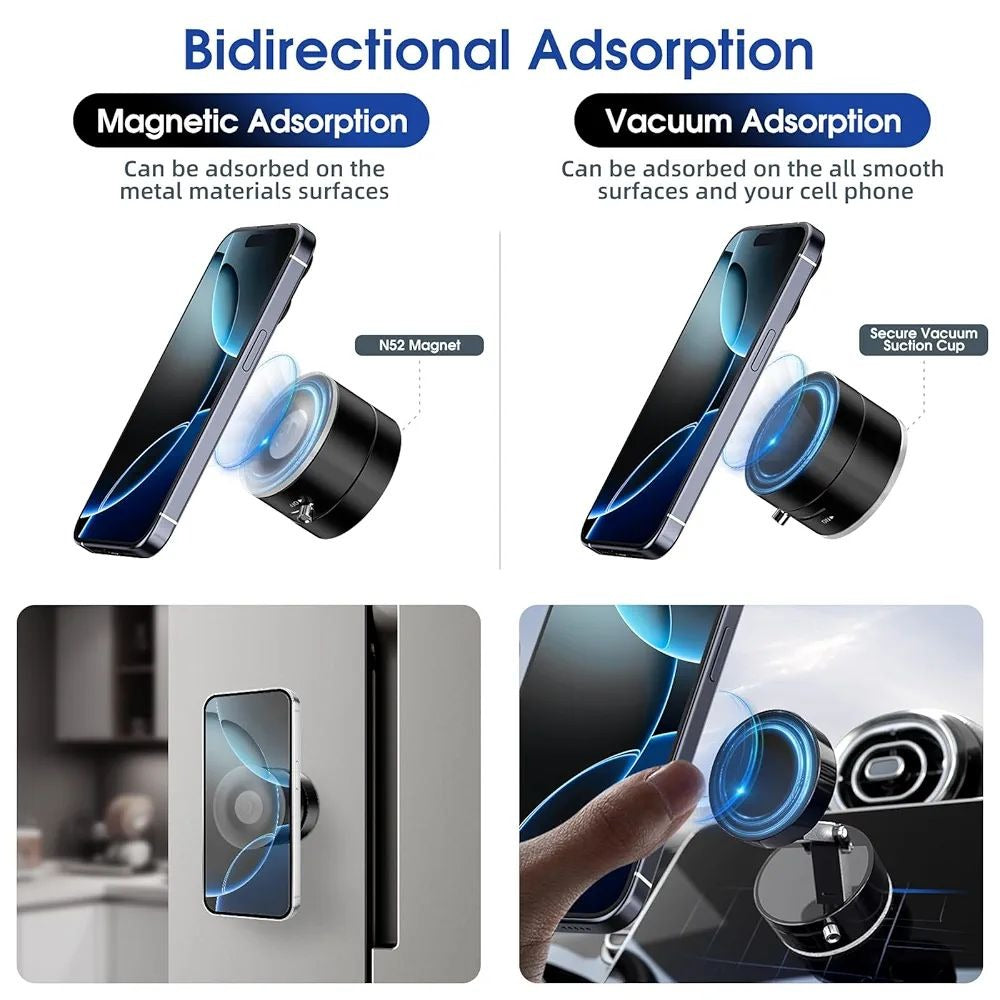 Magnetic Phone Holder - Vacuum Suction Car Phone Holder