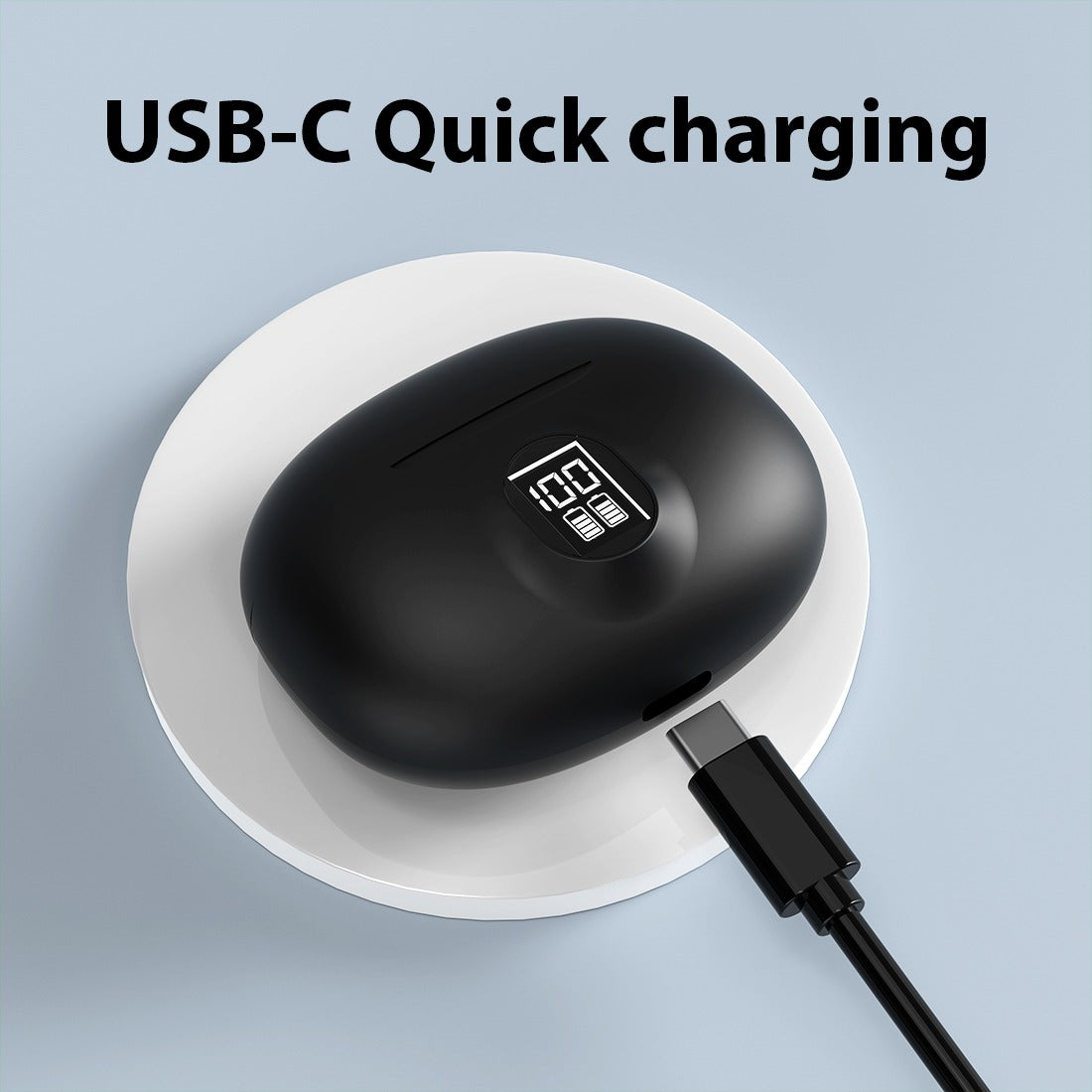 TWS Wireless Earbuds with LED Display