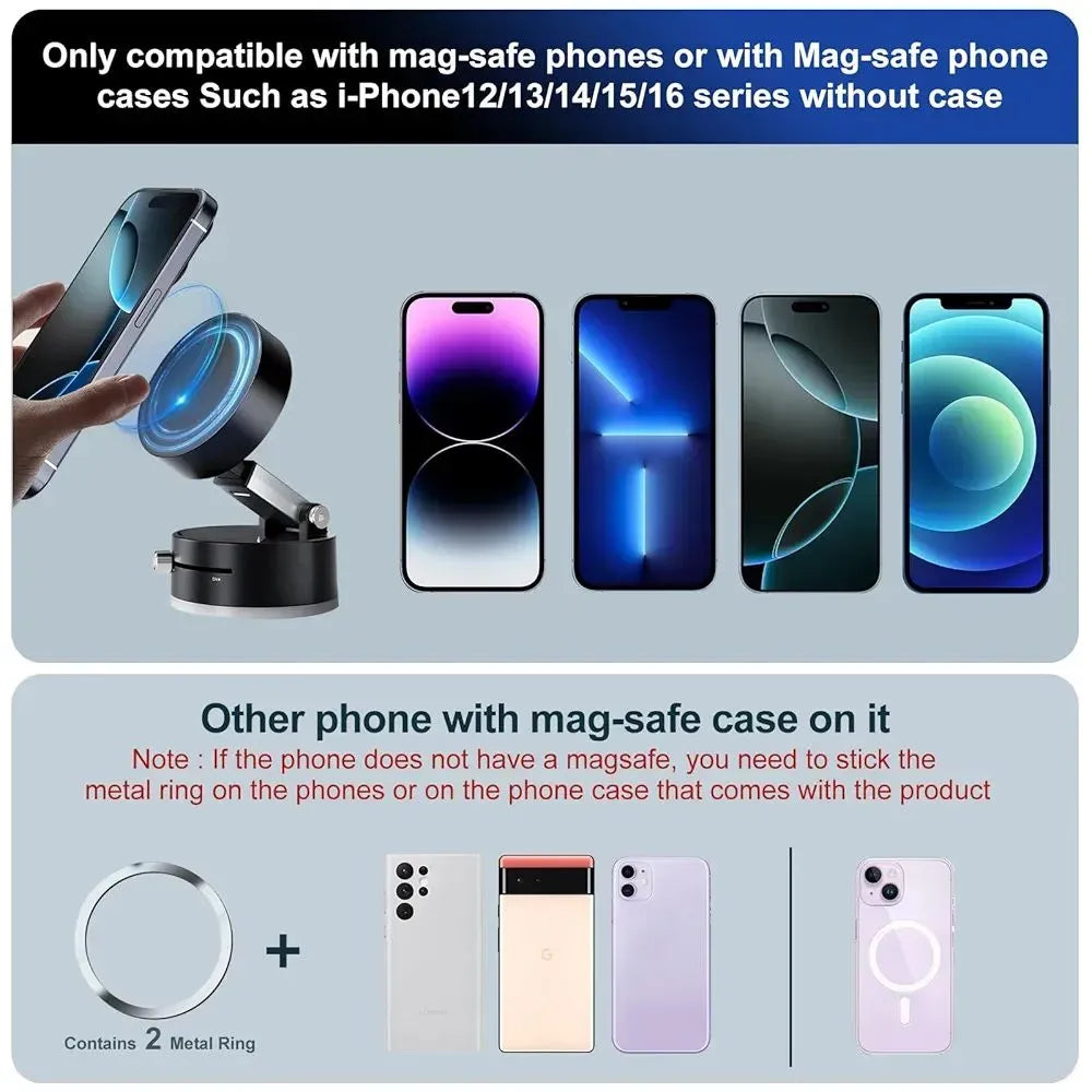Magnetic Phone Holder - Vacuum Suction Car Phone Holder