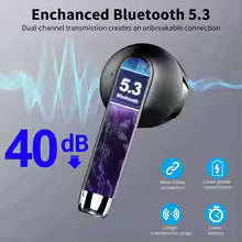 HE050A Wireless Earbuds, Bluetooth 5.3, 4 ENC Noise Canceling Mic