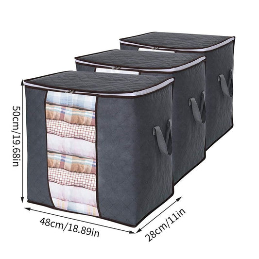 3 PC Quilt storage bag Home moisture-proof clothing quilt storage bag thickened non-woven fabric