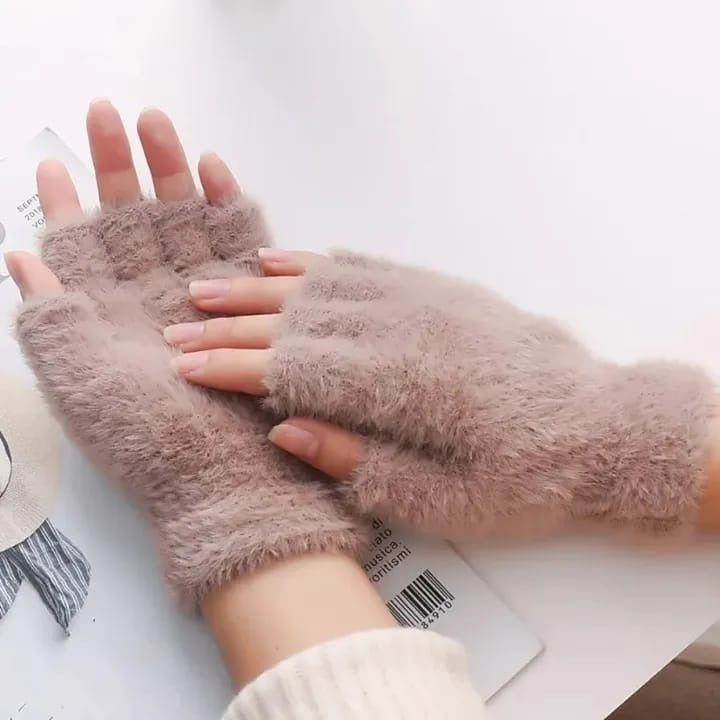 Winter half fingered Gloves For Women