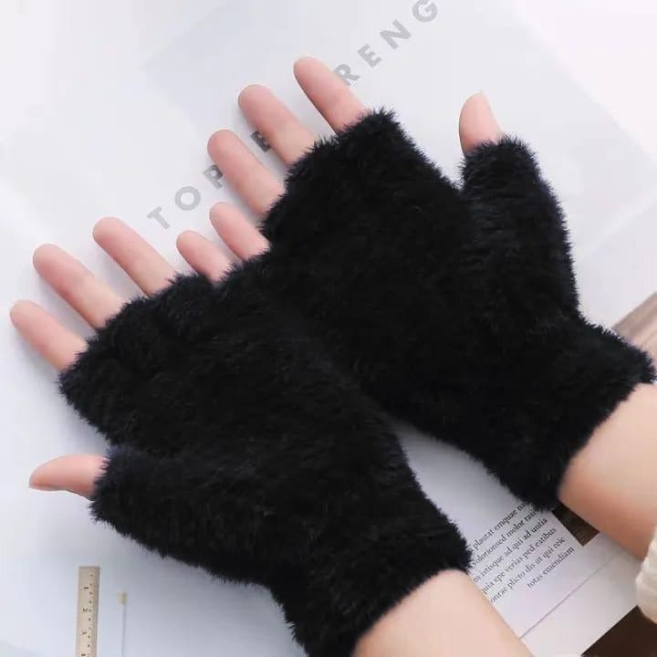 Winter half fingered Gloves For Women