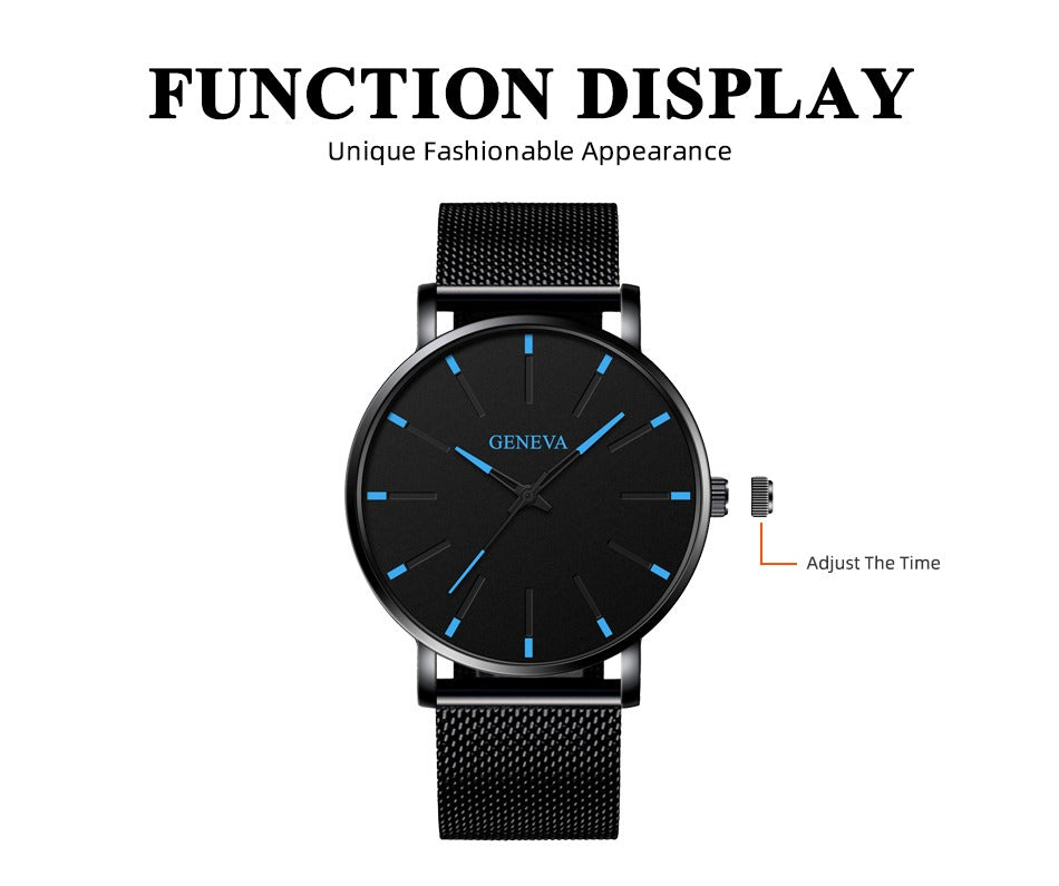 Fashion Ultra Thin Simple Belt Quartz Wrist  Watch
