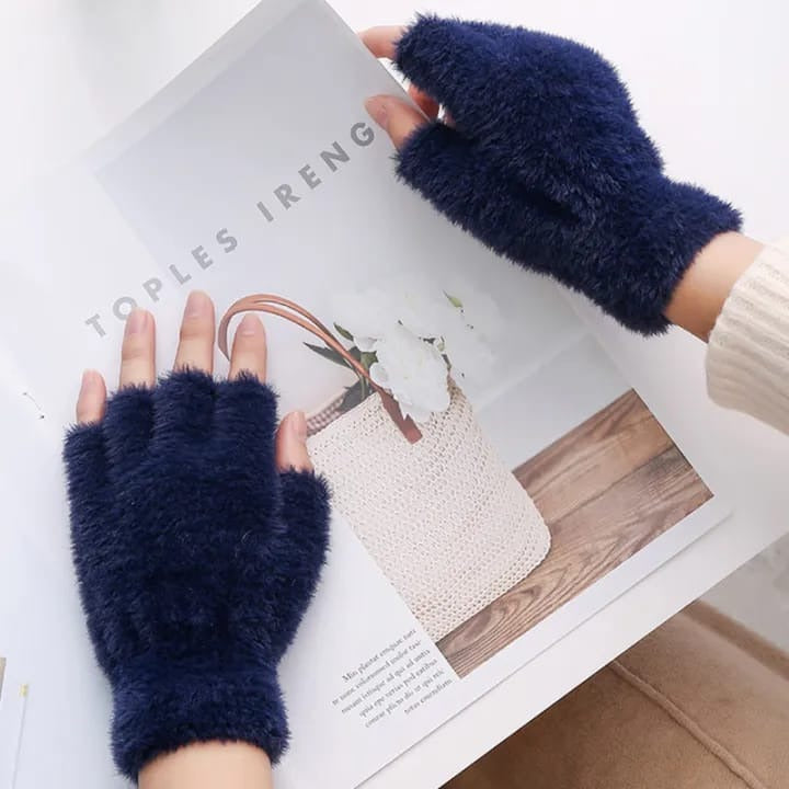 Winter half fingered Gloves For Women